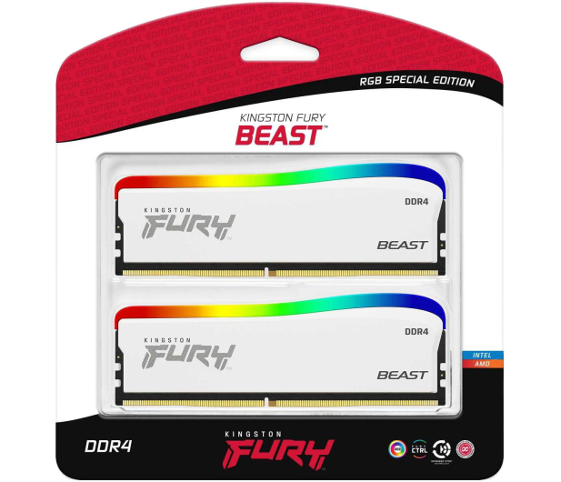 Kingston FURY 16GB (2x8GB) 3600MHz CL17 Beast White RGB - 1073094 - zdjęcie 4